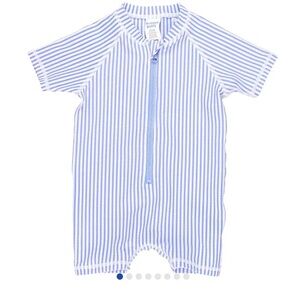 Rugged Butts Short Sleeve One Piece Seersucker Rash Guard